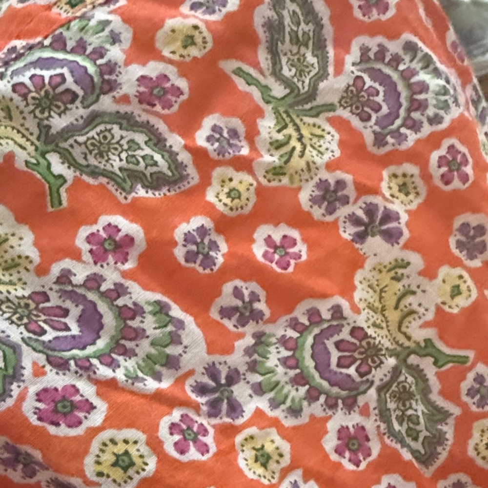 Lauren Ralph Lauren Orange Floral Button-Front Shirt - Picture 3 of 4